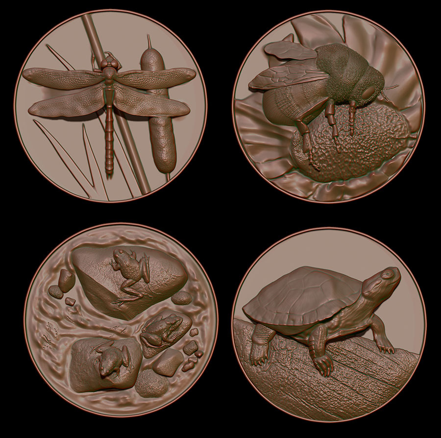 Interpretive Insights Bronze Medallions by Karen Carr