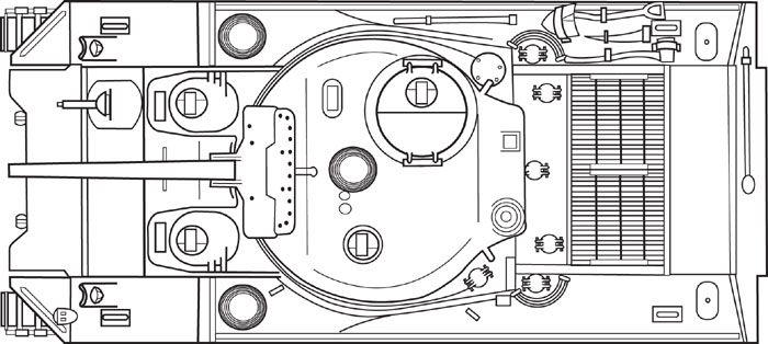 Sherman tank top view by Karen Carr